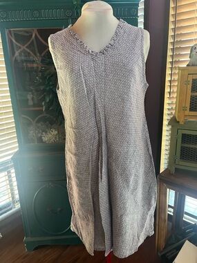 Flax Light Lavender Textured Sleeveless Mini Dress